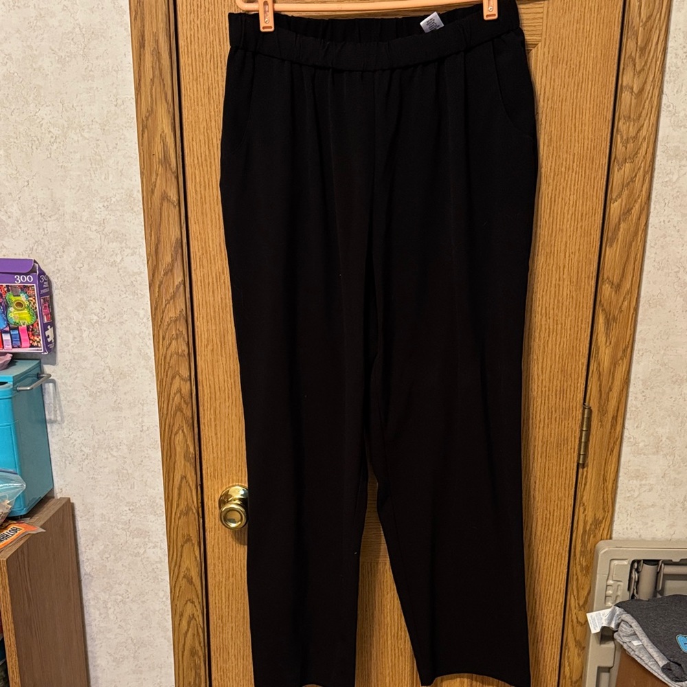 Croft & Barrow Women's Black Wide Leg Pants